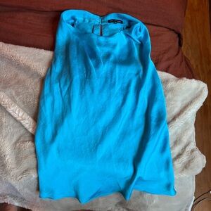 Vibrant Blue Satin Tank